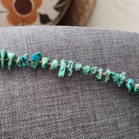 Native American Santo Domingo Chunky Turquoise & Heishi Vintage Necklace  💙🤎 - Picture 2 of 15